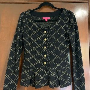 Betsy Johnson Wool Peplum Blazer
